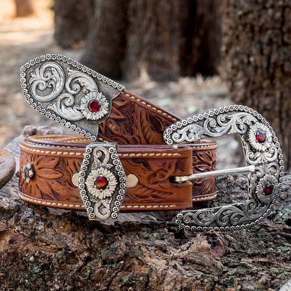 Calgary Custom Three Piece Buckle Set